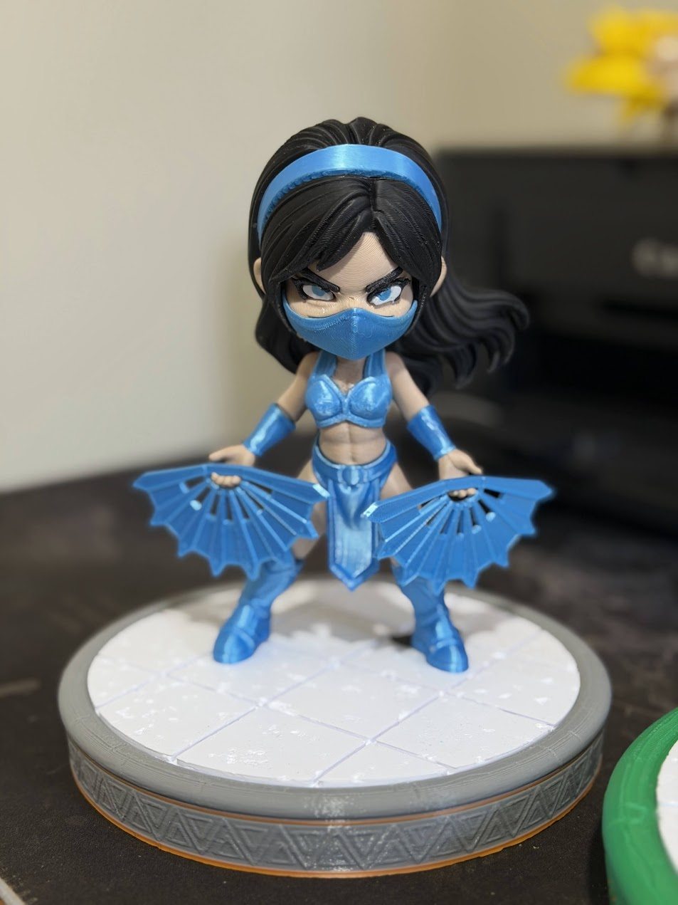 Figura azul impressa em 3D