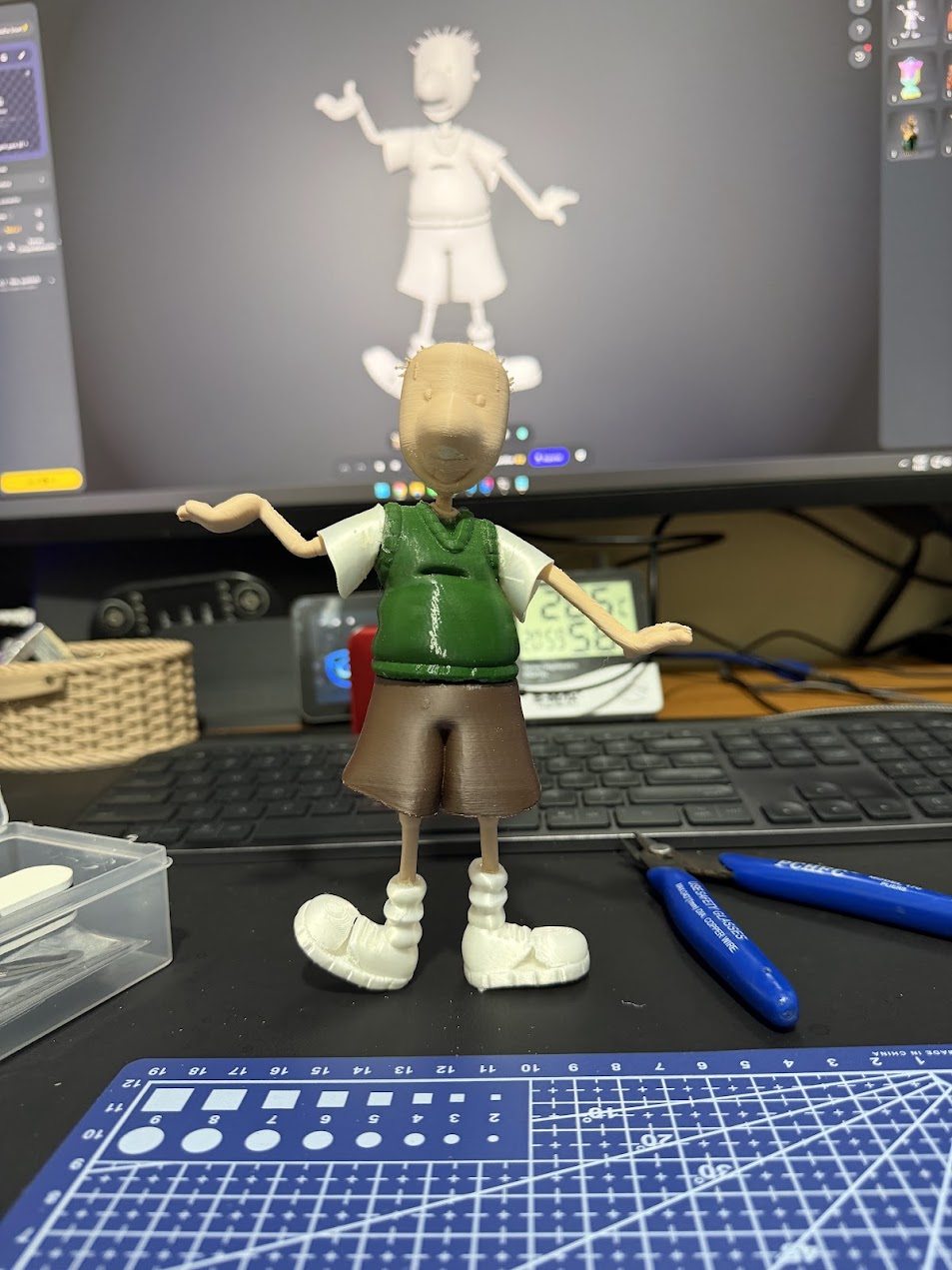 Personagem Tintim impresso em 3D